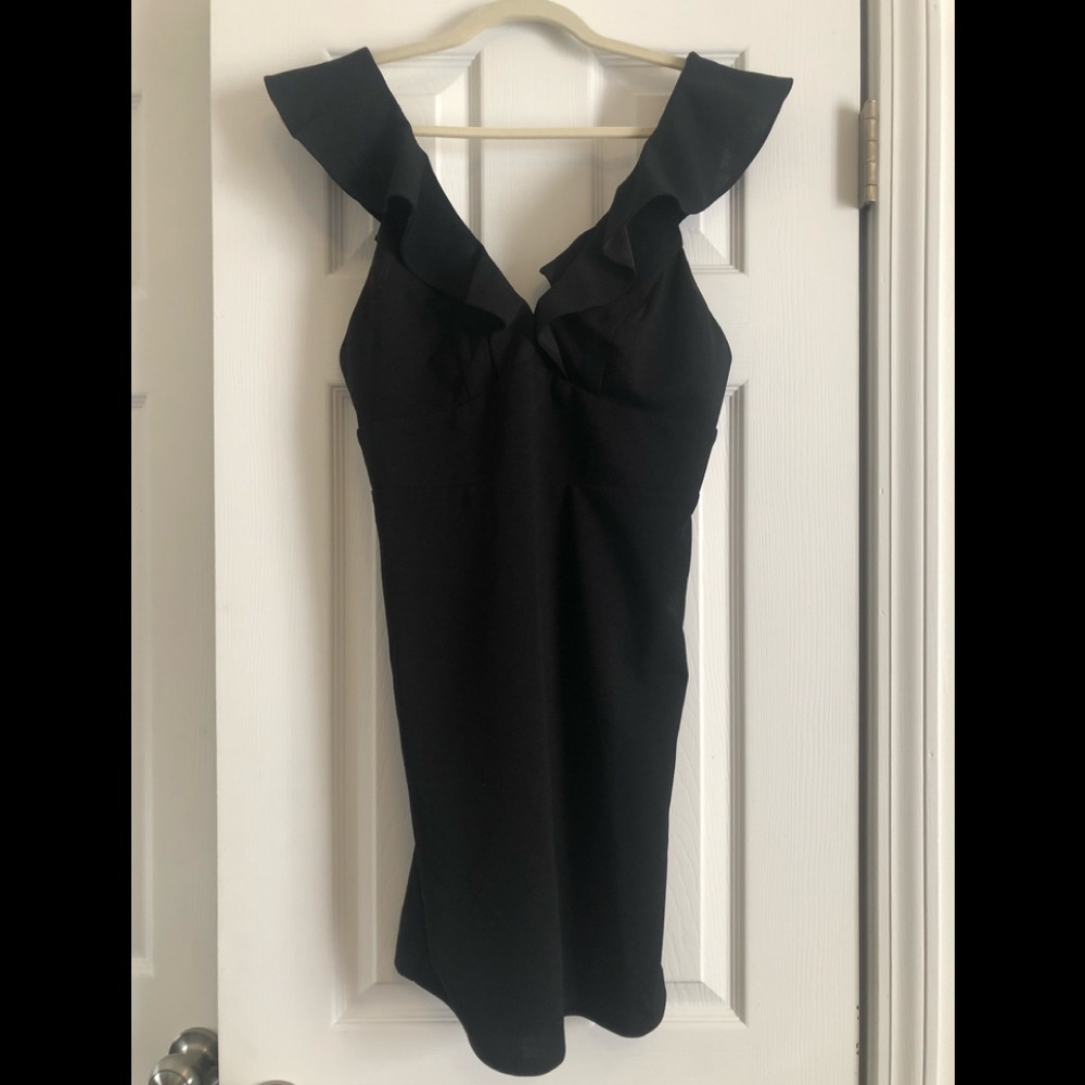 Lulu's Black Ruffle Dress - Picture 4 of 7